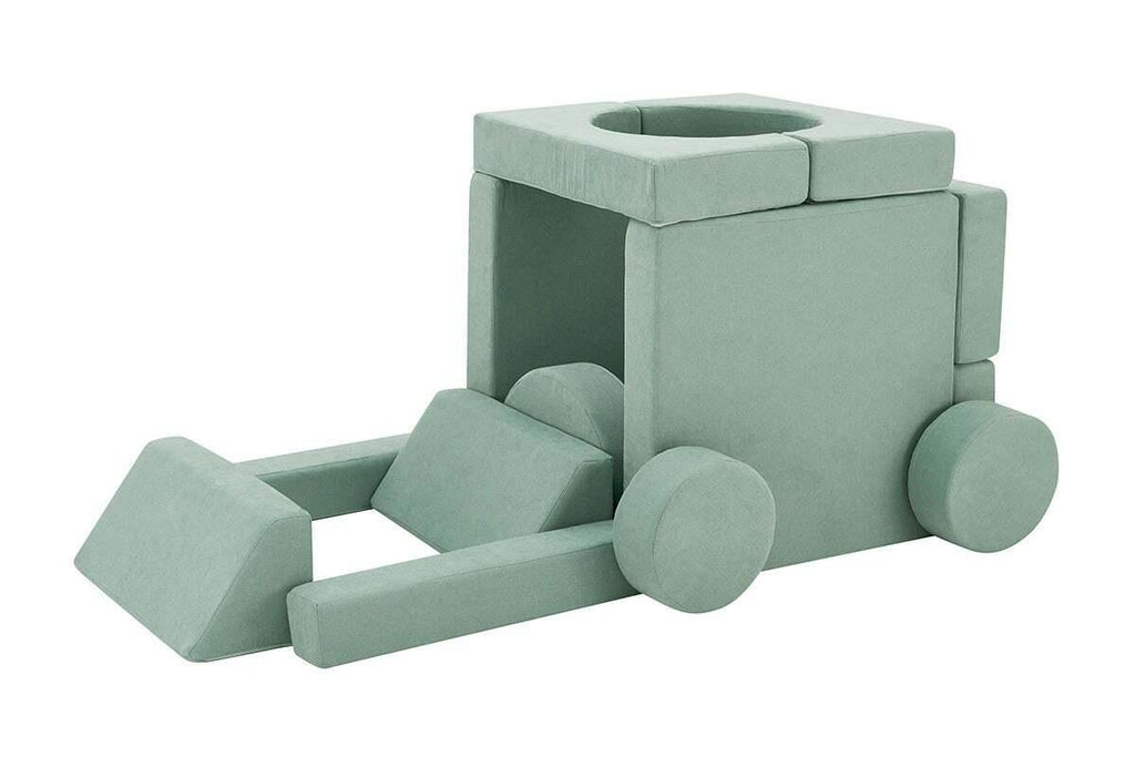 Fraser Country 14 Piece Modular Double Kids Play Sofa - Sage Green