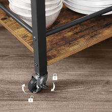 Load image into Gallery viewer, Vasagle Bar Trolley With Removable Tray - Rustic Brown