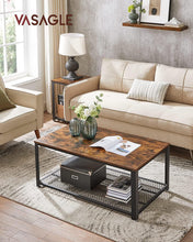 Load image into Gallery viewer, Vasagle Industrial Coffee Table - Rustic Brown