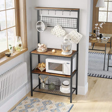 Load image into Gallery viewer, Vasagle Industrial Kitchen Baker&#39;s Rack - 3-Tier (Rustic Brown)