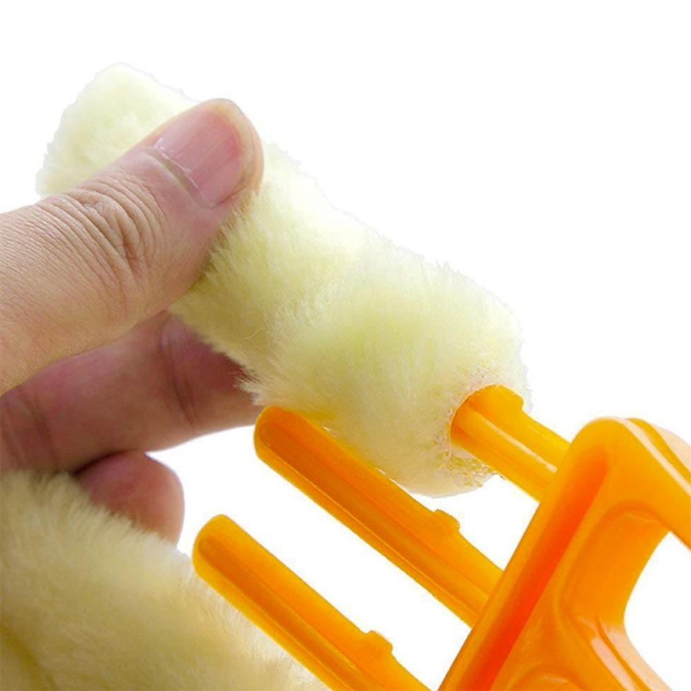 CLEANFOK 7 Finger Blinds Brush - Yellow (2 Pack)