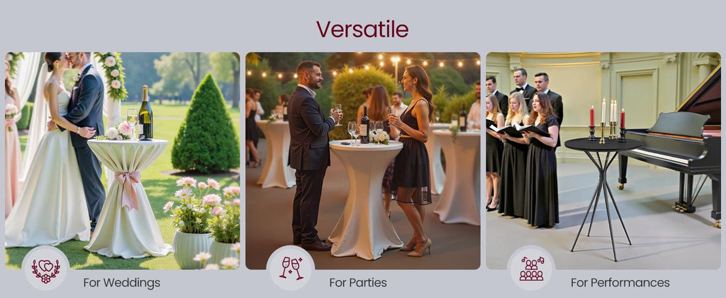 VASAGLE Modern Style Round Bar Cocktail Table