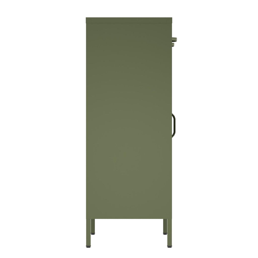 Fraser Country Milan Metal Cabinet With Drawers - Olive Green