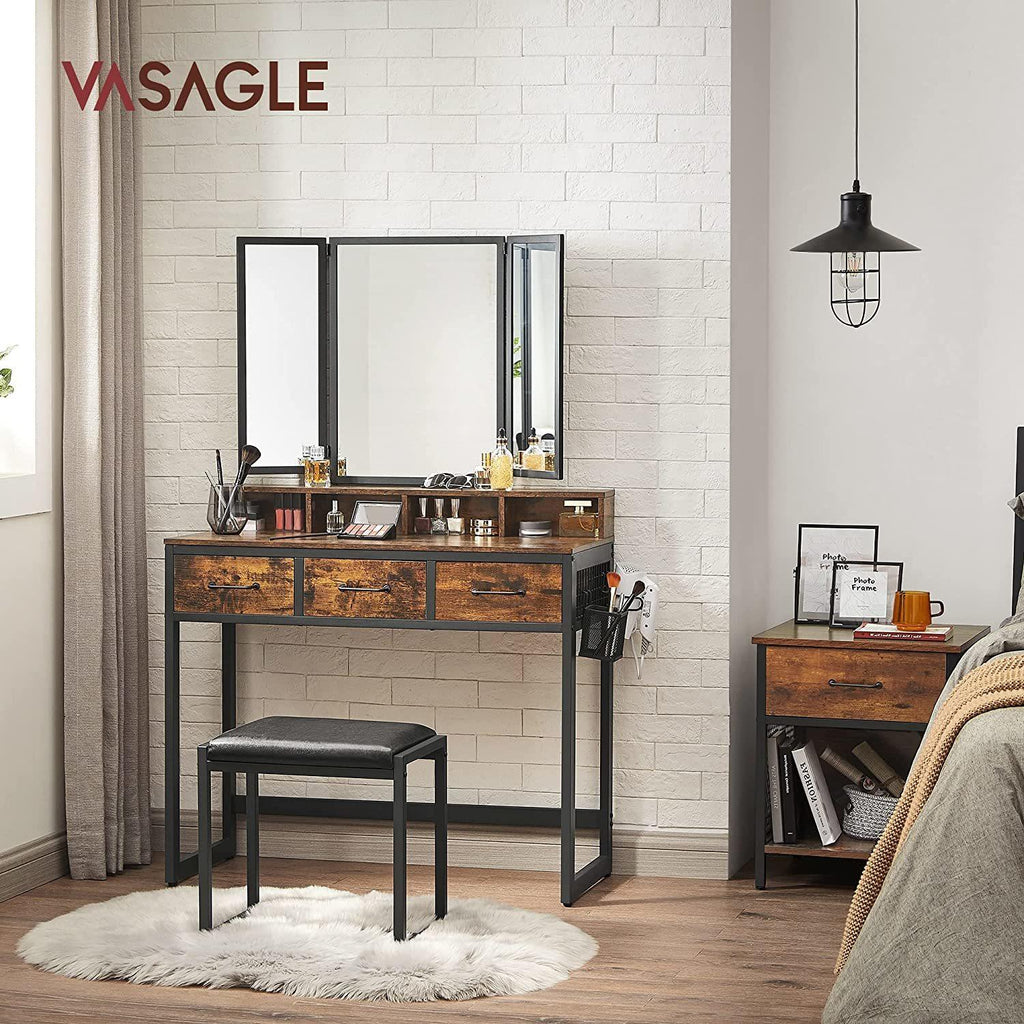 Vasagle Dressing Table With Stool