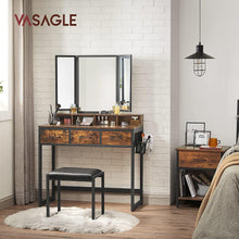 Load image into Gallery viewer, Vasagle Dressing Table With Stool