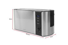 Load image into Gallery viewer, Kogan 4 Slice Long Slot Stainless Steel Toaster