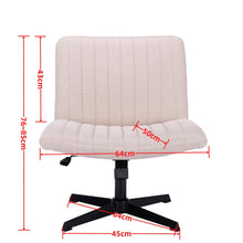 Load image into Gallery viewer, Gorilla Office- Ribbed Faux Linen Office Chair Beige