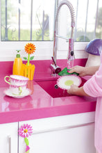 Load image into Gallery viewer, Vigar: Flower Power Sink Caddy Set + Dispenser - Orange (3pc Set)