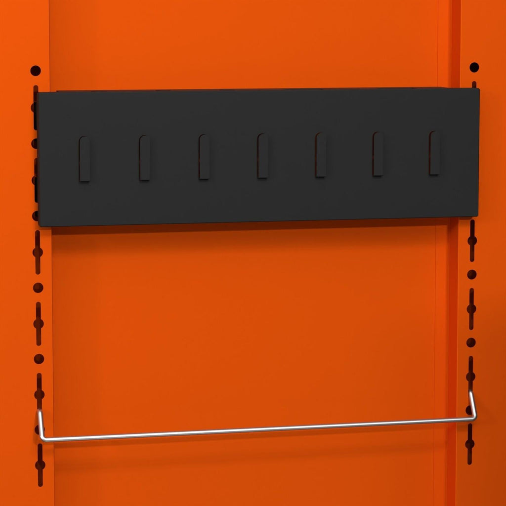 Fraser Country Milan Steel Tool Cart Cabinet - Orange & Black