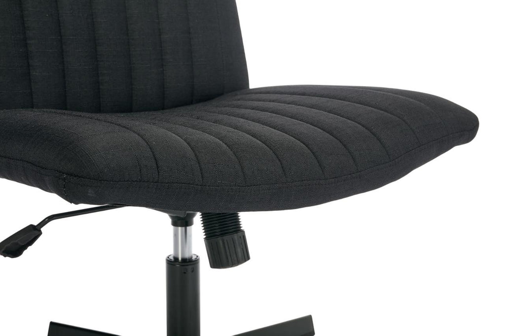 Gorilla Office- Ribbed Faux Linen Office Chair Black