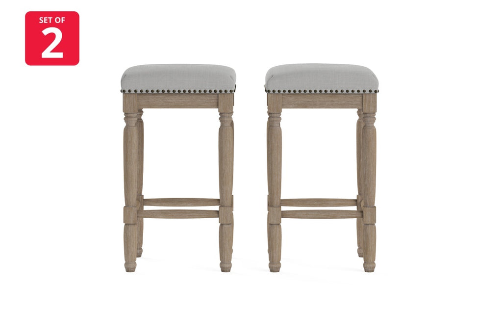 Set of 2 Brosa Clovis Counter Stools (Cloud Grey, 65cm)