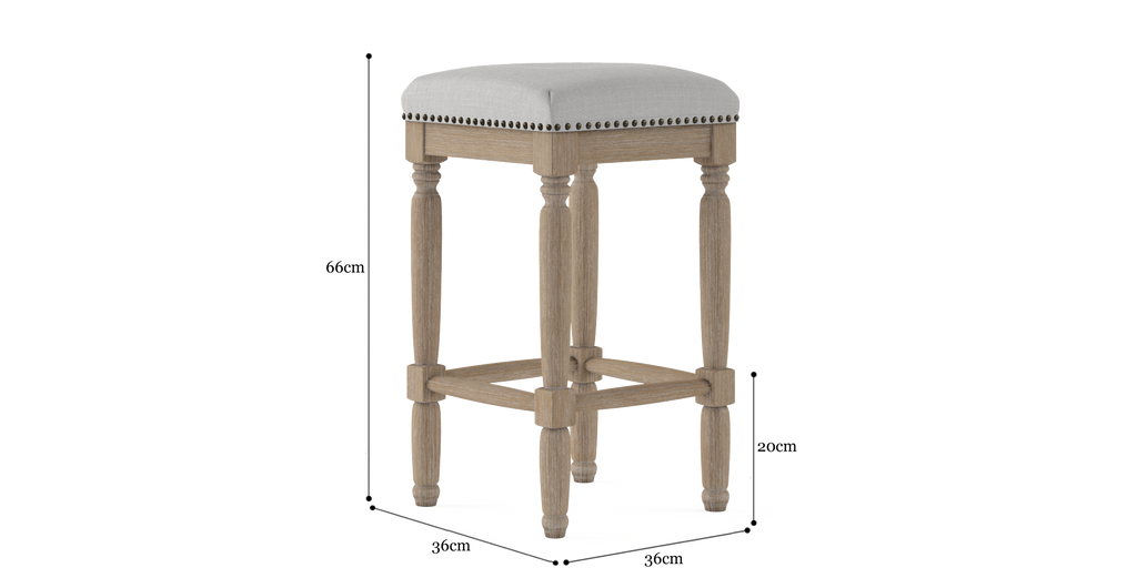 Set of 2 Brosa Clovis Counter Stools (Cloud Grey, 65cm)