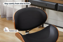 Load image into Gallery viewer, Ergolux Bentwood Office Chair (Black/Walnut)