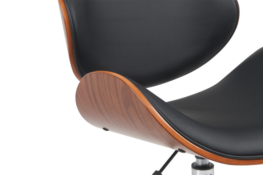 Ergolux Bentwood Office Chair (Black/Walnut)