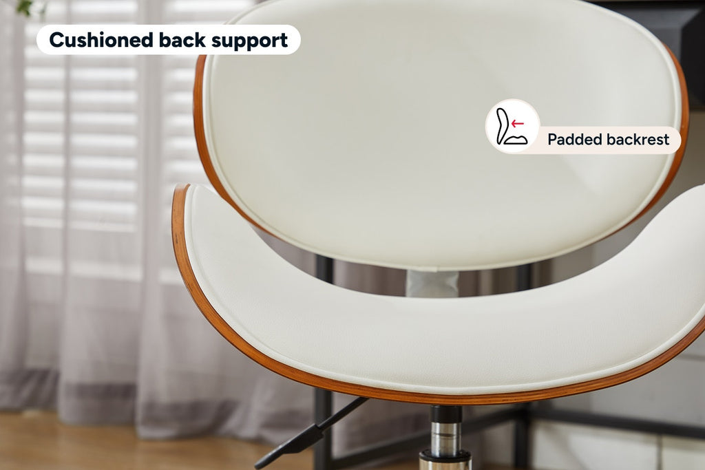 Ergolux Bentwood Office Chair (White/Walnut)