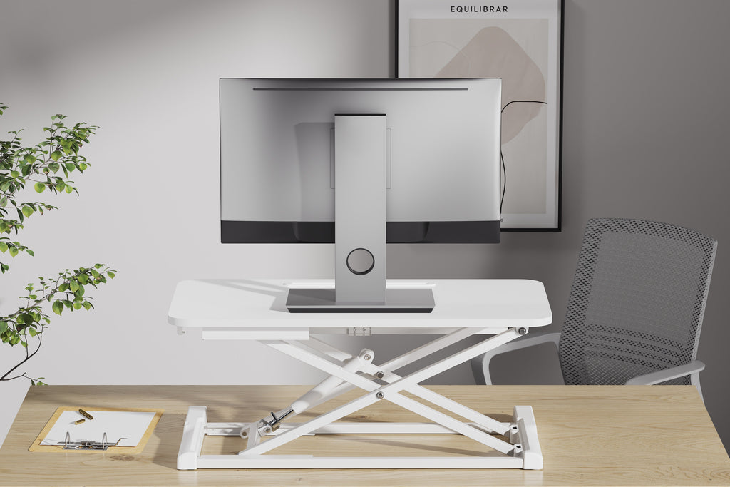 Ergolux Pro Height Adjustable Sit Stand Desk Riser 80cm (White)