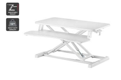 Ergolux Pro Height Adjustable Sit Stand Desk Riser 80cm (White)