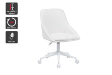 Load image into Gallery viewer, Ergolux Daisy Linen Office Chair (Beige/White)