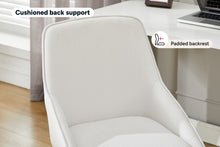 Load image into Gallery viewer, Ergolux Daisy Linen Office Chair (Beige/White)