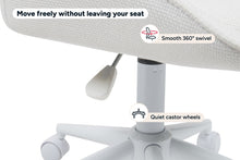 Load image into Gallery viewer, Ergolux Daisy Linen Office Chair (Beige/White)