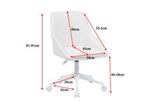 Load image into Gallery viewer, Ergolux Daisy Linen Office Chair (Beige/White)