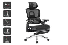 Load image into Gallery viewer, Ergolux Elite Ergonomic Mesh Office Chair with Footrest (Black)