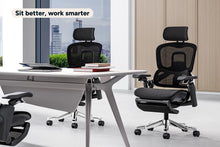Load image into Gallery viewer, Ergolux Elite Ergonomic Mesh Office Chair with Footrest (Black)