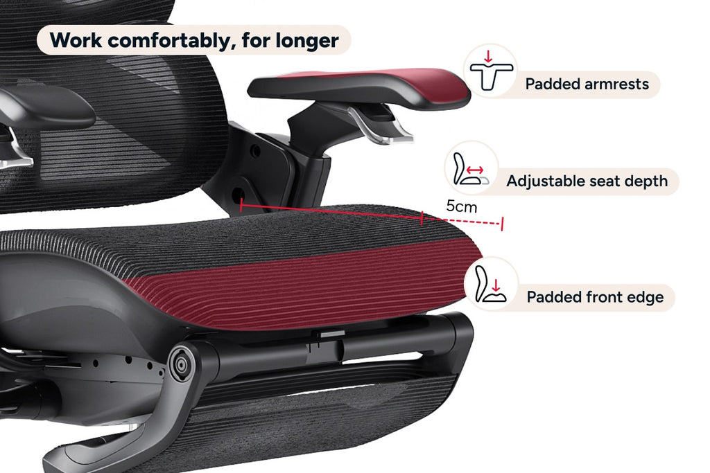 Ergolux Elite Ergonomic Mesh Office Chair with Footrest (Black)