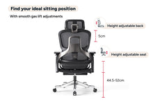 Load image into Gallery viewer, Ergolux Elite Ergonomic Mesh Office Chair with Footrest (Black)