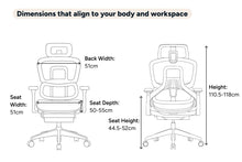 Load image into Gallery viewer, Ergolux Elite Ergonomic Mesh Office Chair with Footrest (Black)