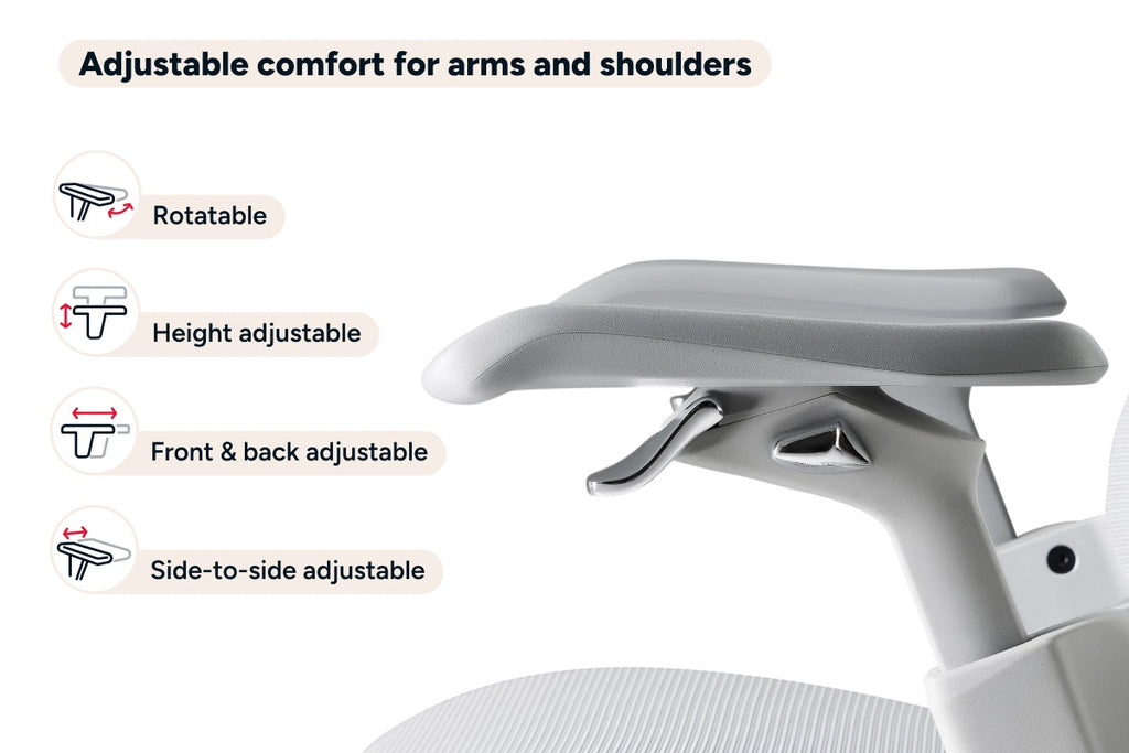 Ergolux Elite Ergonomic Mesh Office Chair with Footrest (Grey)