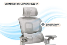 Load image into Gallery viewer, Ergolux Elite Ergonomic Mesh Office Chair with Footrest (Grey)