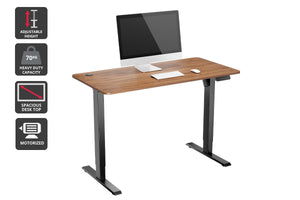 Ergolux Electric Standing Desk 120 x 60cm (Walnut/Black)