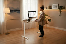 Load image into Gallery viewer, Ergolux Electric Standing Desk 120 x 60cm (Oak/White)