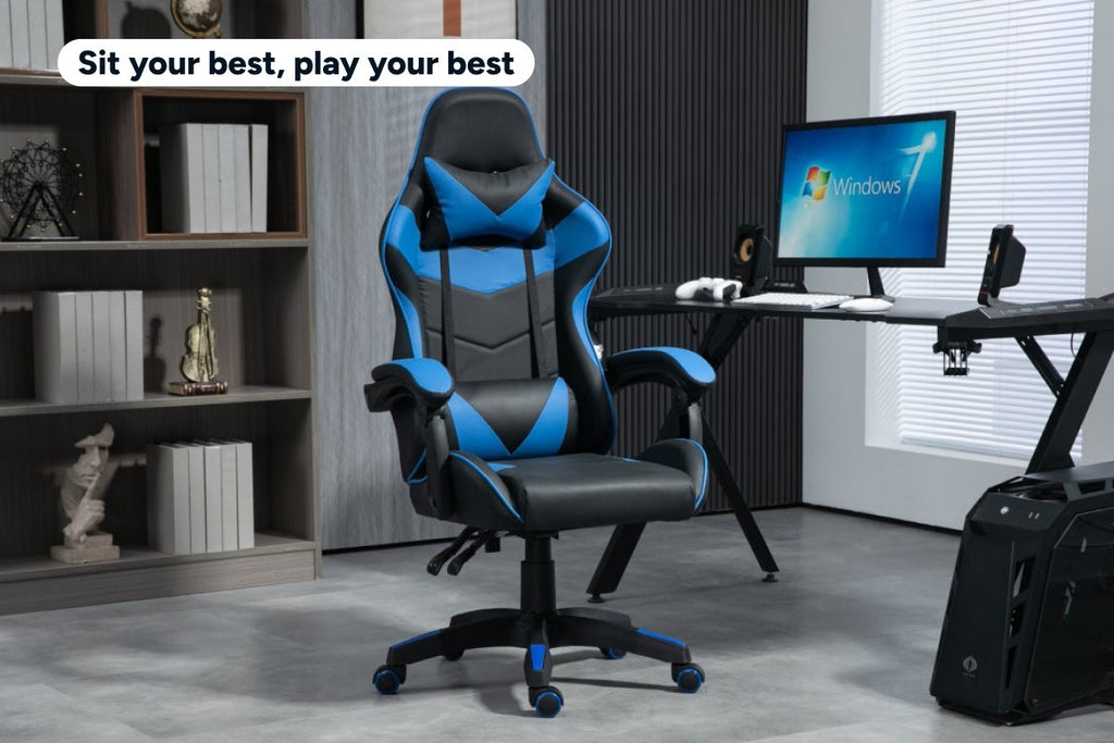 Ergolux Hyper Gaming Office Chair (Black/Blue)