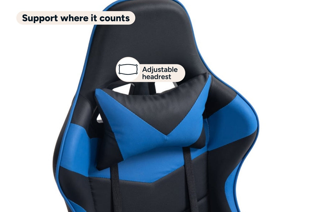 Ergolux Hyper Gaming Office Chair (Black/Blue)