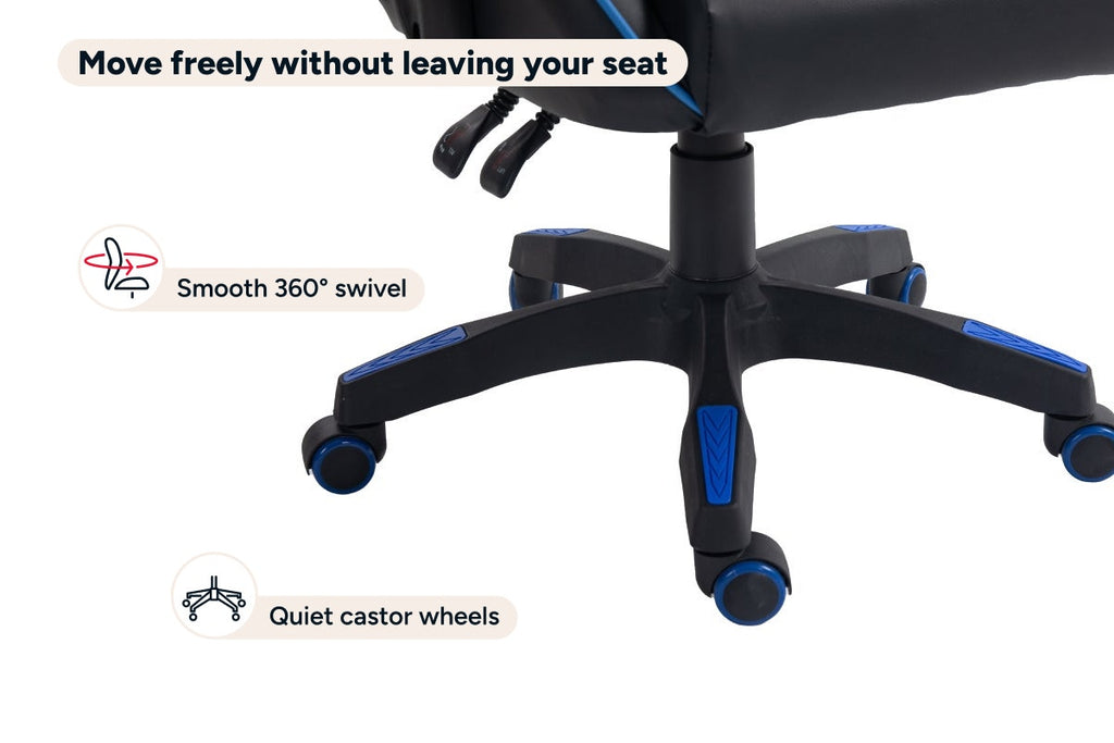 Ergolux Hyper Gaming Office Chair (Black/Blue)