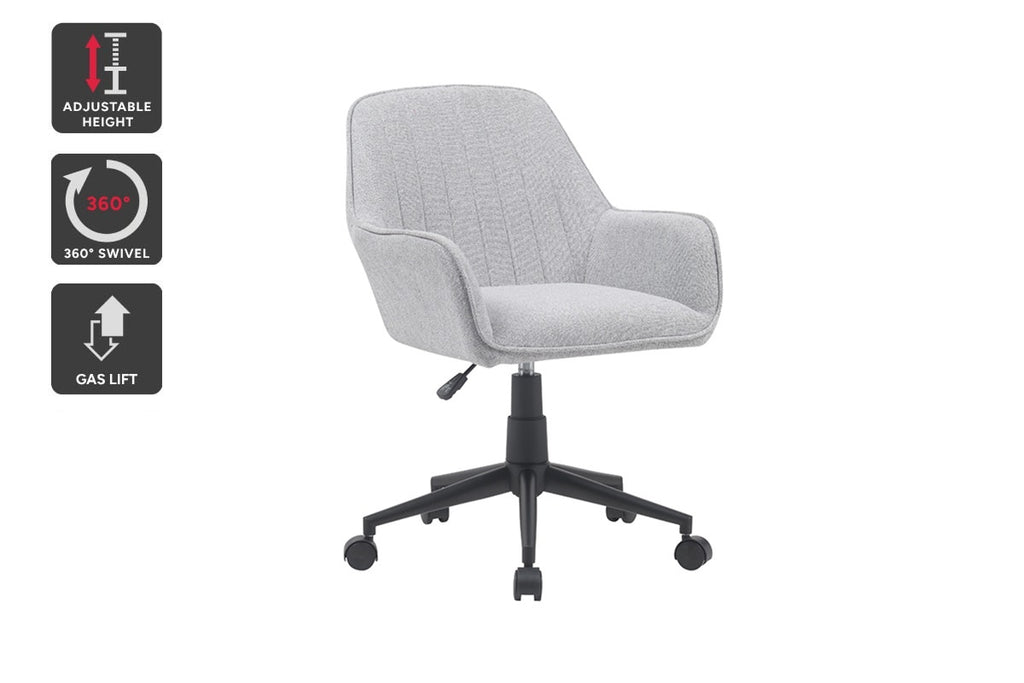 Ergolux Milly Fabric Office Chair (Grey/Black)