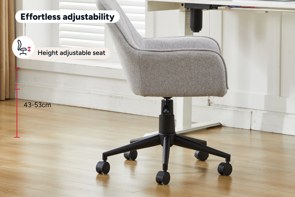 Ergolux Milly Fabric Office Chair (Grey/Black)