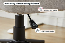 Load image into Gallery viewer, Ergolux Milly Fabric Office Chair (Grey/Black)