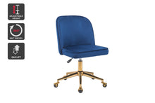 Load image into Gallery viewer, Ergolux Monty Velvet Office Chair (Navy)