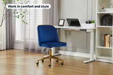 Load image into Gallery viewer, Ergolux Monty Velvet Office Chair (Navy)