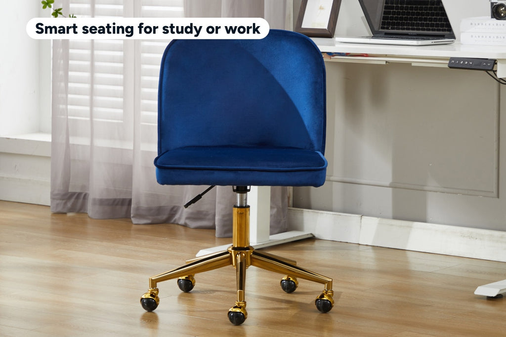 Ergolux Monty Velvet Office Chair (Navy)