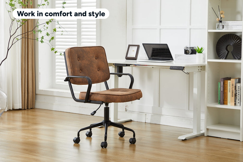 Ergolux Retro Office Chair (Tan)