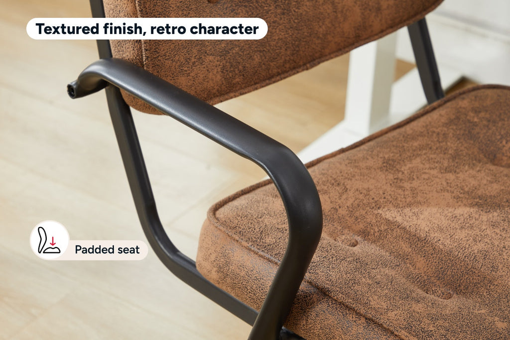 Ergolux Retro Office Chair (Tan)