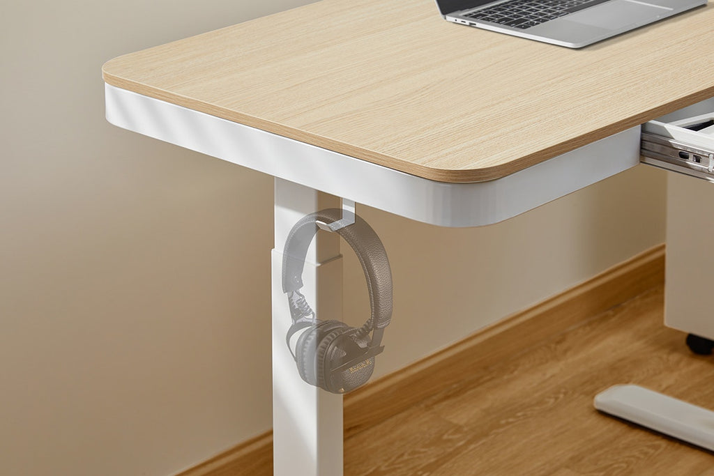 Ergolux Sorrento Electric Standing Desk with Wireless Charging 120 x 60cm (Ash/White)