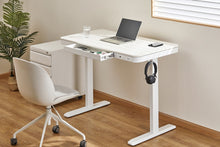 Load image into Gallery viewer, Ergolux Sorrento Electric Standing Desk with Wireless Charging 120 x 60cm (White/White)