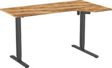 Load image into Gallery viewer, Fraser Country: 2 Stage Electric Height Adjustable Desk - Black/Rustic