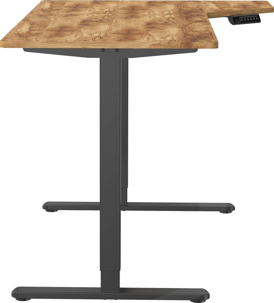 Fraser Country: 2 Stage Electric Height Adjustable Desk - Black/Rustic