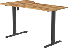 Load image into Gallery viewer, Fraser Country: 2 Stage Electric Height Adjustable Desk - Black/Rustic